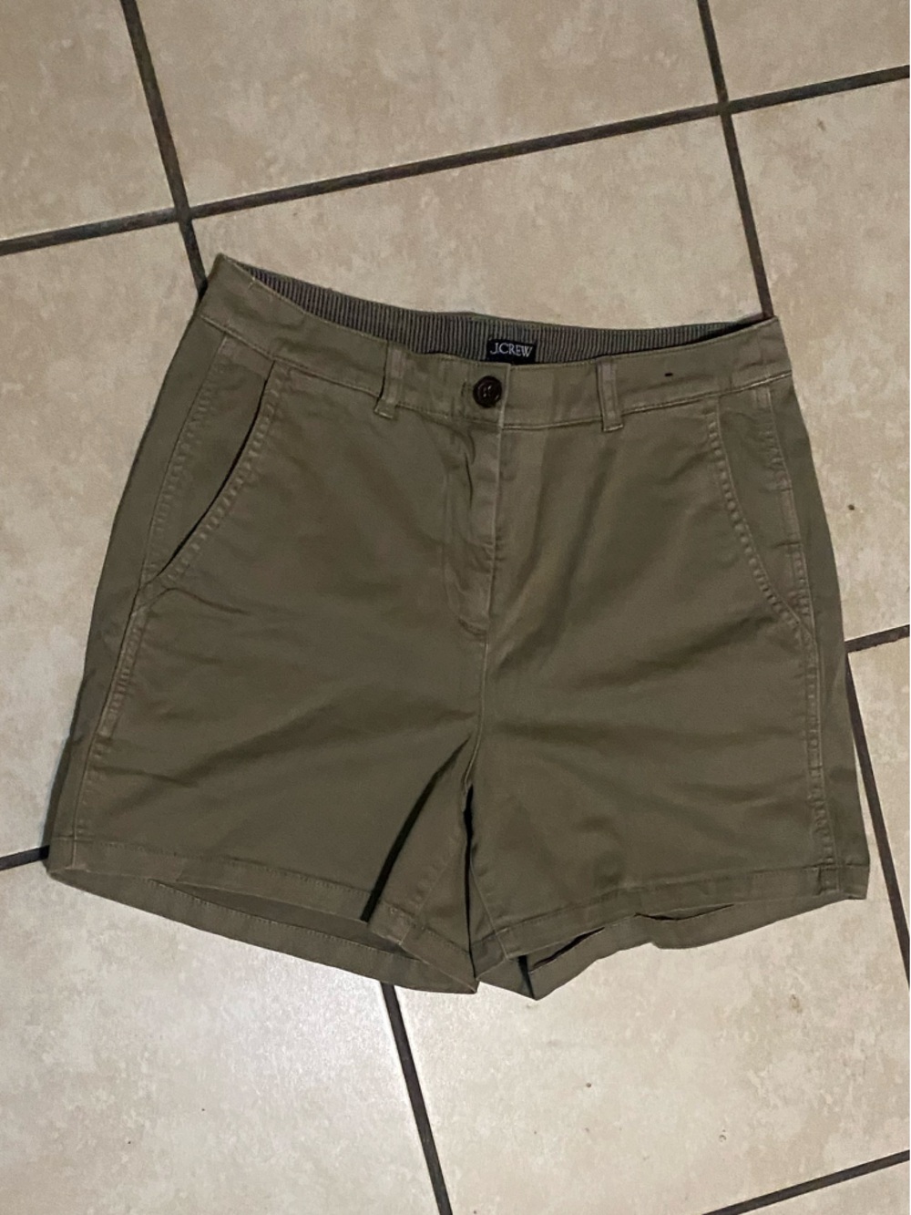 J. Crew Olive Green Chino Bermuda Shorts